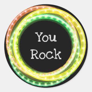Sticker Rond Vous Rock Hula Hoop Lumières