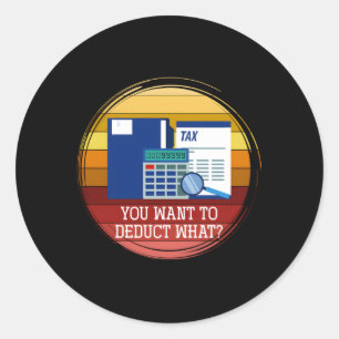 Sticker Rond Vous Souhaitez Déduire W Impôt Cpa Audit Taxe