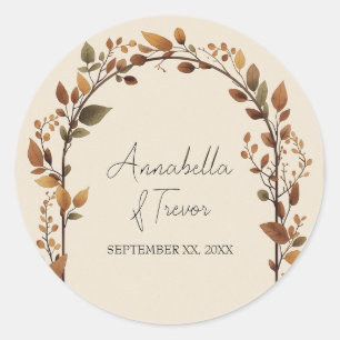 Sticker Rond Voûte de feuilles d'automne Art de feuillage d'aut