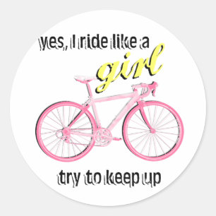 Sticker Rond Voyage comme une fille