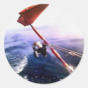 Sticker Rond Voyage de pêche en Turquie