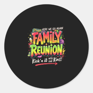 Sticker Rond Voyage de rassemblement de retrouvailles de famill