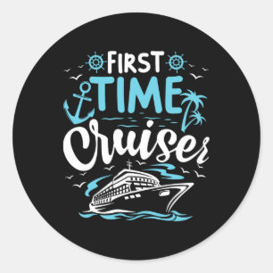 Sticker Rond Voyage de vacances pour la première fois d'un bate