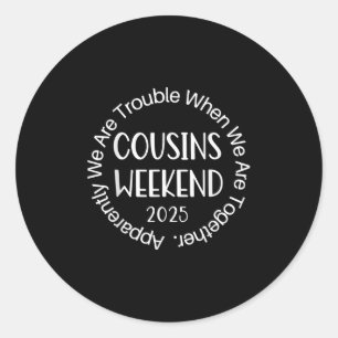Sticker Rond Voyage d'équipage Cousin 2025 Semaine de réunion f