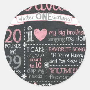 Sticker Rond Voyage d'hiver ONE derland Signal de tableau de bo