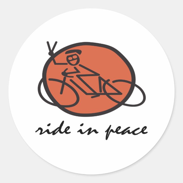 Sticker Rond Voyage en paix (Devant)