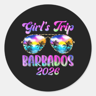 Sticker Rond Voyage entre filles à la Barbade week-end d'été 20