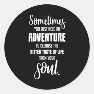 Sticker Rond Voyager Citations Aventure Citation Idée cadeau