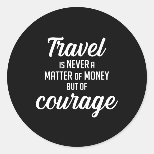 Sticker Rond Voyager Voyager Aventure Devis Devis Idée cadeau (Devant)