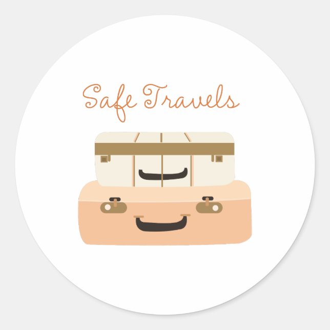 Sticker Rond Voyages sûrs (Devant)