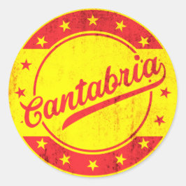 Sticker Rond Voyageur mondial - Cantabrie, Espagne