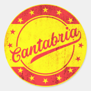 Sticker Rond Voyageur mondial - Cantabrie, Espagne