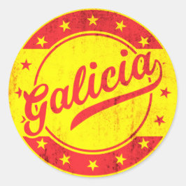 Sticker Rond Voyageur mondial - Galice, Espagne