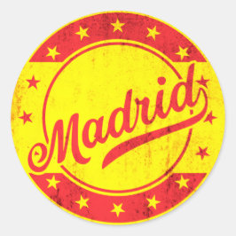 Sticker Rond Voyageur mondial - Madrid, Espagne