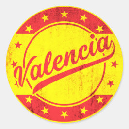 Sticker Rond Voyageur mondial - Valencia, Espagne