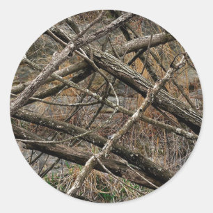 Sticker Rond Vrai Camo personnalisé/camouflage