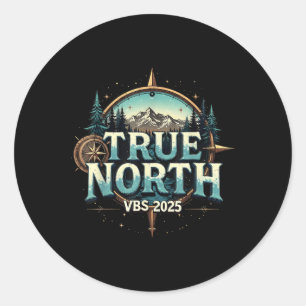 Sticker Rond Vrai North Vbs 2025 Christian Faith Comp