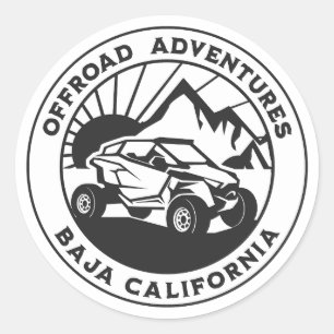 Sticker Rond VTT hors route Basse Californie
