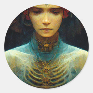 Sticker Rond Vue interne Imaginaire Sci-Fi