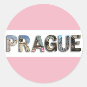 Sticker Rond Vues de Prague