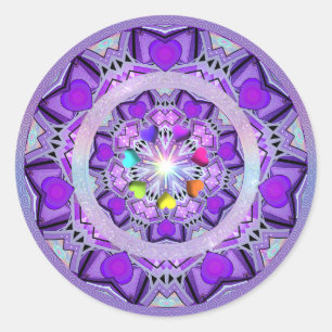 Sticker Rond W2 pourpre