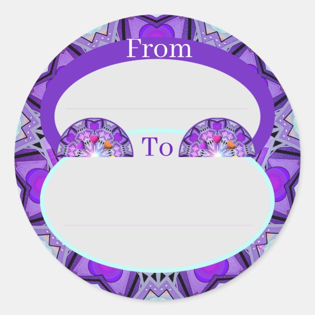 Sticker Rond W2 pourpre (Devant)