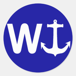 Sticker Rond W Ancre Wanchor Funny Joke Gift