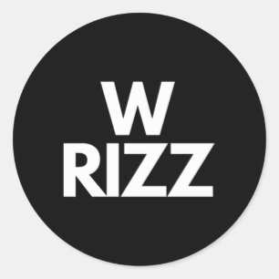 Sticker Rond W Rizz