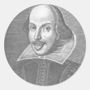 Sticker Rond Wacky Shakespeare