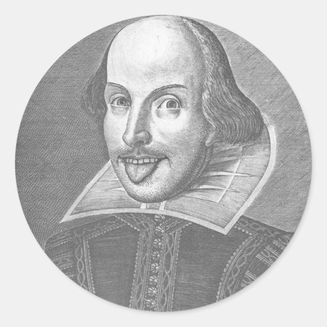 Sticker Rond Wacky Shakespeare (Devant)