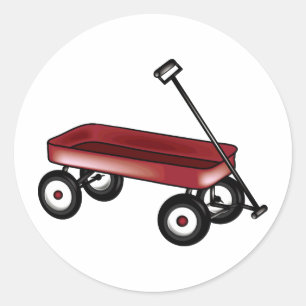 Sticker Rond Wagon rouge