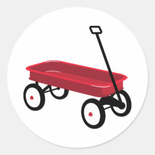 Sticker Rond Wagon rouge