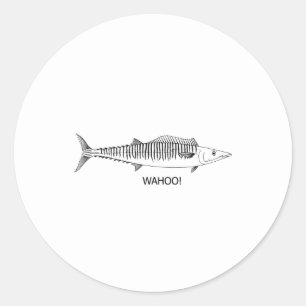 Sticker Rond WAHO ! Line Art