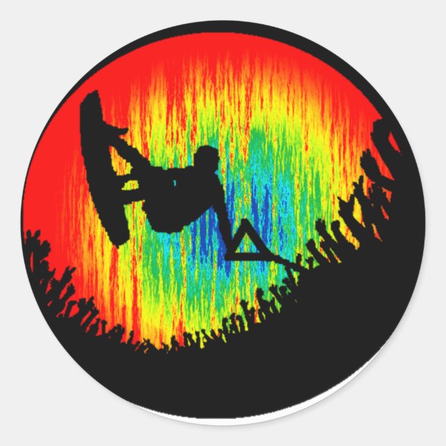 Sticker Rond Wakeboard le Wakeboard (Devant)