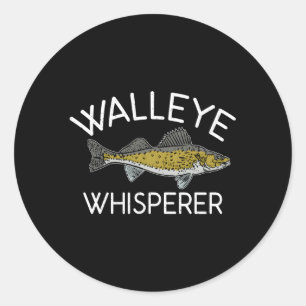 Sticker Rond Walleye Whisperer Pêche à la chasse