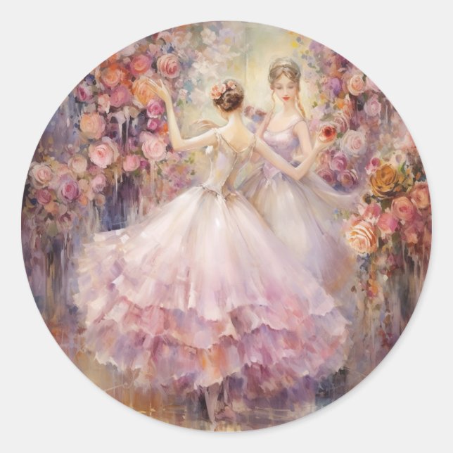Sticker Rond Waltz of the Flowers Nutcracker Ballet (Devant)