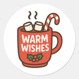 Sticker Rond Warm wishes