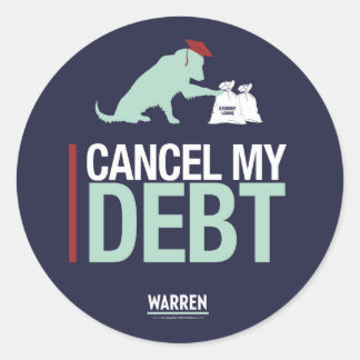 Sticker Rond Warren 2020 - Bailey - Annuler ma dette