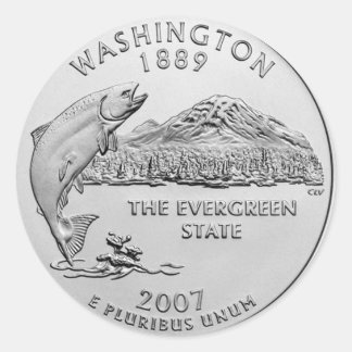 Sticker Rond  Washington