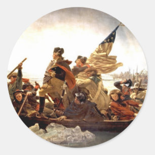 Sticker Rond Washington Crossing the Delaware