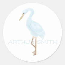 Watercolor Blue Crane