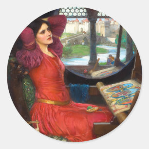 Sticker Rond Waterhouse Je suis à moitié malade des ombres