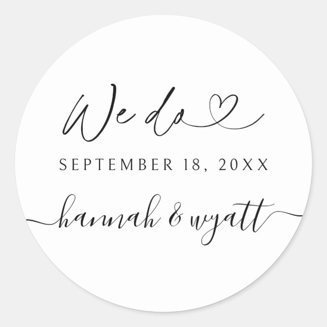 Sticker Rond We Do Boho Wedding Label Invitation Envelope Seals (Devant)