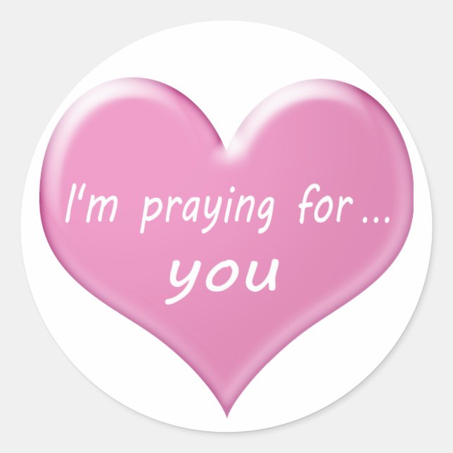 Sticker Rond We pray for you , I'm pray for you (Devant)