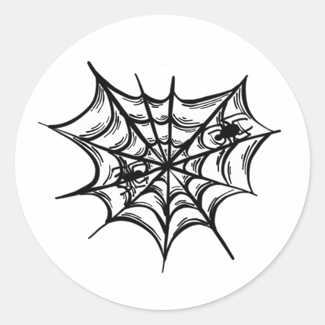 Sticker Rond web en forme de coeur (Devant)