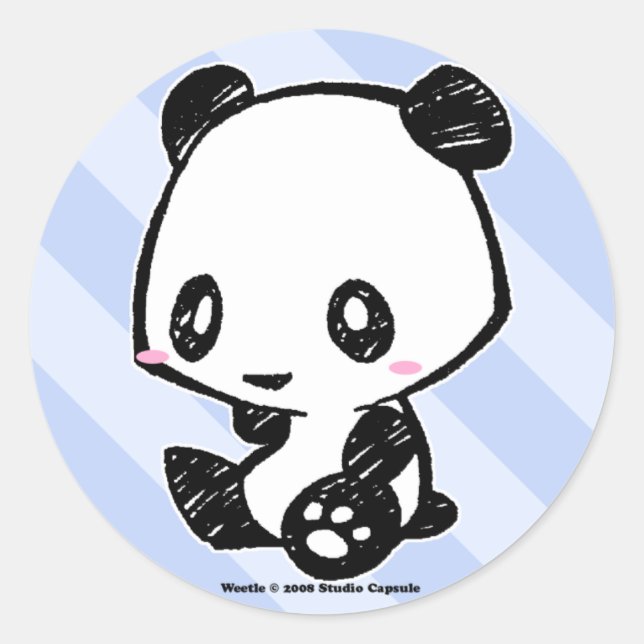 Sticker Rond Weetle Panda (Devant)