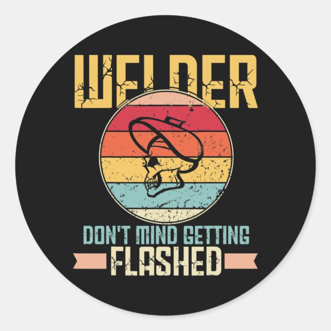 Sticker Rond Welder Dit Welder For Men (Devant)
