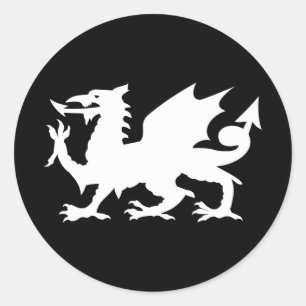 Sticker Rond Welsh Dragon