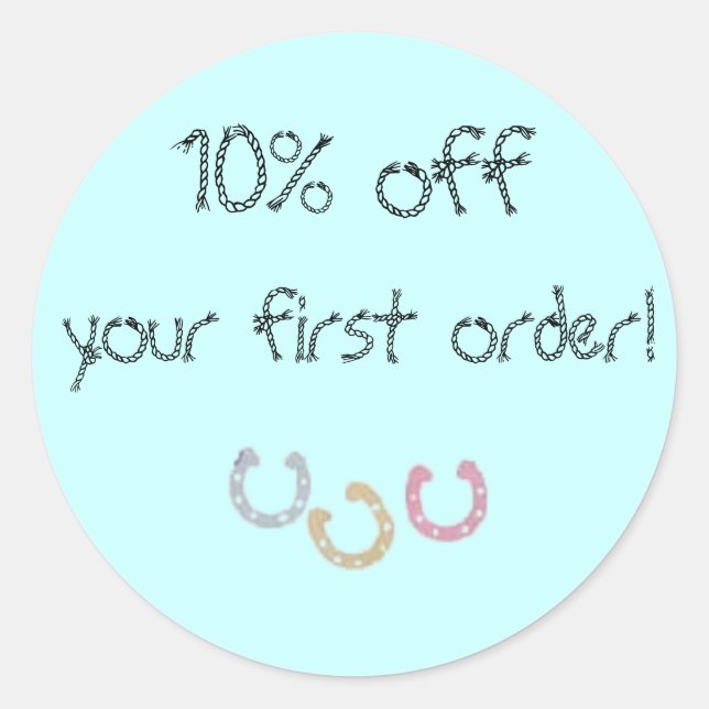 Sticker Rond Western - 10% de réduction sur votre première comm (Devant)
