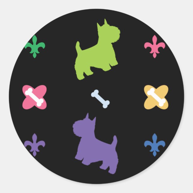 Sticker Rond Westie (Devant)